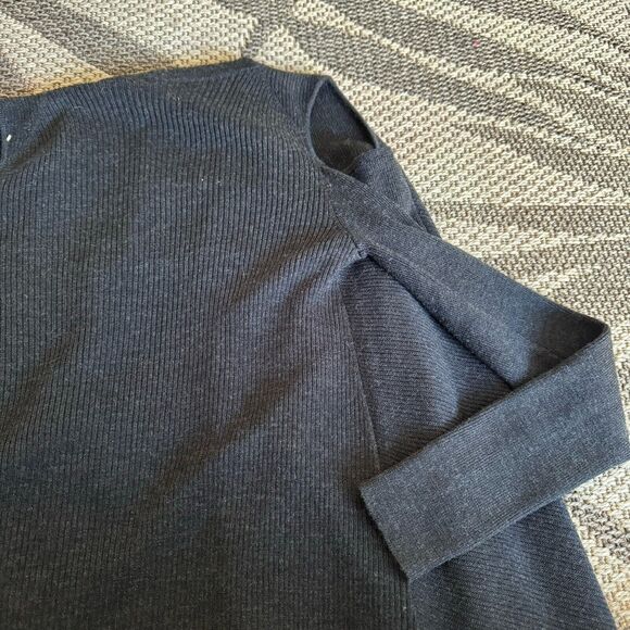 All Saints 100% Merino‎ Wool Drina Wrap Cardigan Sweater in Black, size XS - Picture 4 of 8